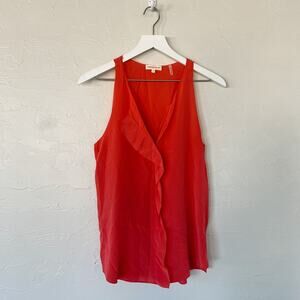 Rebecca Taylor Coral Silk Tank Top size 4